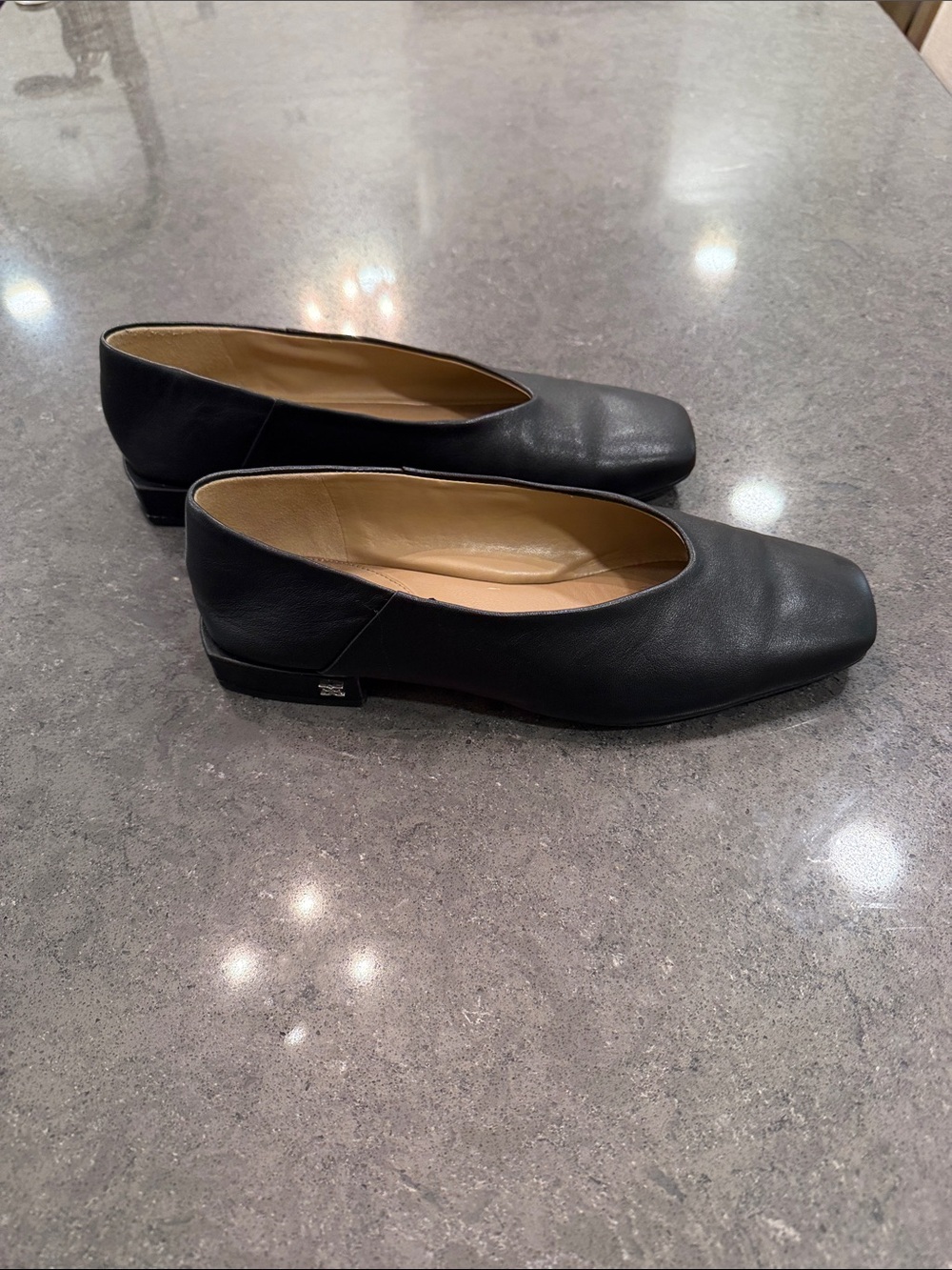Sam Edelman Black Leather Ballet Flats Sz 9 Kasey